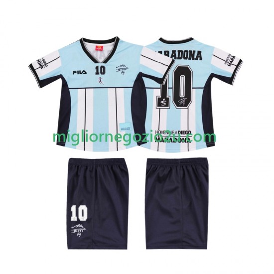 Maglia Argentina MARADONA 10 2000 Retro Bambino Casa Divisa Manica Corta