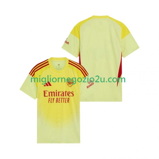 Maglia Arsenal Portiere Uomo Casa Divisa 2025-2026 Manica Corta