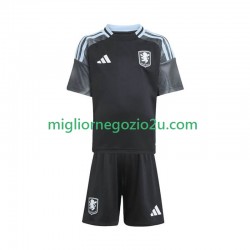 Maglia Aston Villa Bambino Trasferta Divisa 2025-2026 Manica Corta