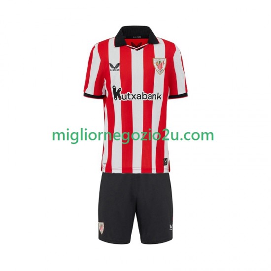 Maglia Athletic Bilbao Bambino Casa Divisa 2025-2026 Manica Corta