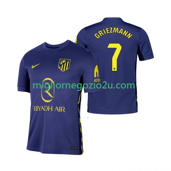 Maglia Atlético Madrid Antoine Griezmann 7 Uomo Trasferta Divisa 2025-2026 Manica Corta