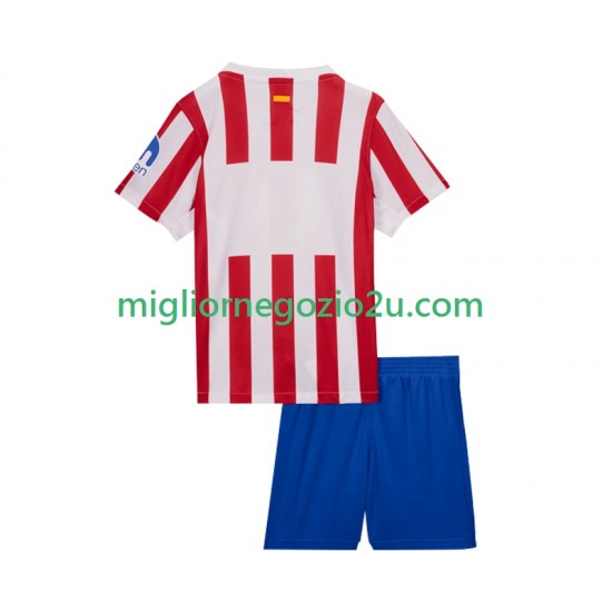 Maglia Atlético Madrid Bambino Casa Divisa 2025-2026 Manica Corta