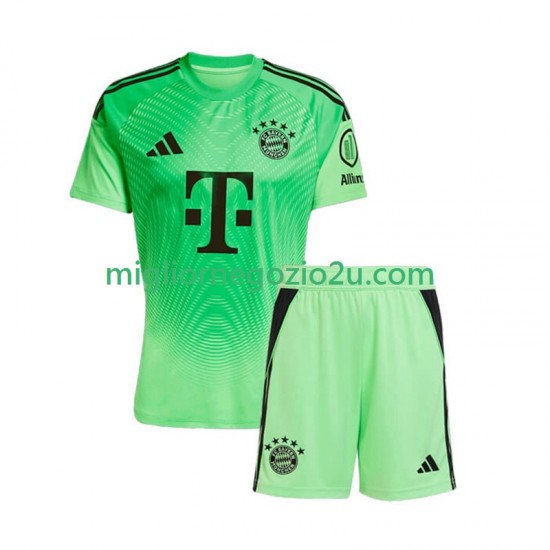 Maglia FC Bayern München Portiere Bambino Casa Divisa 2025-2026 Manica Corta
