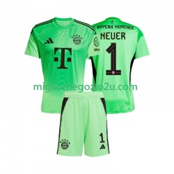 Maglia FC Bayern München Manuel Neuer 1 Portiere Bambino Casa Divisa 2025-2026 Manica Corta
