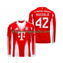 Maglia FC Bayern München Jamal Musiala 42 Uomo Casa Divisa 2025-2026 Manica Lunga
