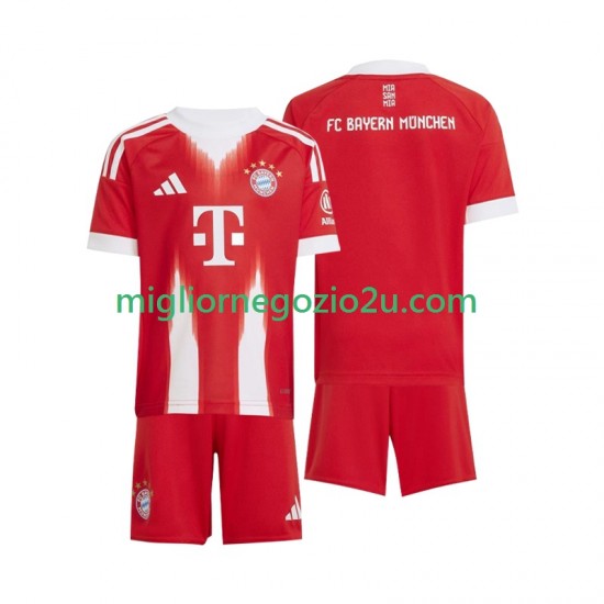 Maglia FC Bayern München Bambino Casa Divisa 2025-2026 Manica Corta