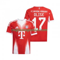 Maglia FC Bayern München Michael Olise 17 Uomo Casa Divisa 2025-2026 Manica Corta