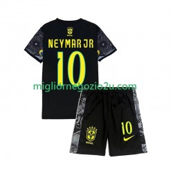 Brasile Neymar JR 10 Cheist the Redeemer Football Shirts Bambino Casa Divisa 2024 Manica Corta