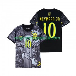 Maglia Brasile Neymar JR 10 Cheist the Redeemer Uomo Casa Divisa 2024 Manica Corta