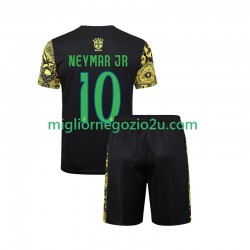 Maglia Brasile Neymar JR 10 Jesus Bambino Casa Divisa 2024 Manica Corta