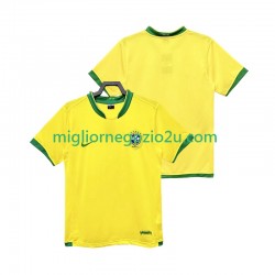 Maglia Brasile Retro Uomo Casa Divisa 2006 Manica Corta
