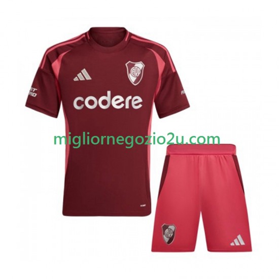 Maglia CA River Plate Bambino Trasferta Divisa 2024-2025 Manica Corta