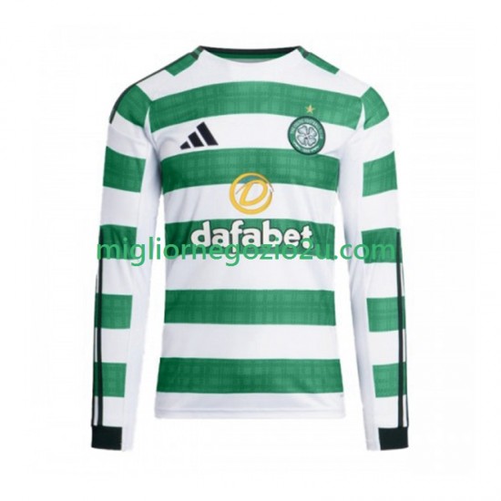 Maglia Celtic FC Uomo Casa Divisa 2025-2026 Manica Lunga