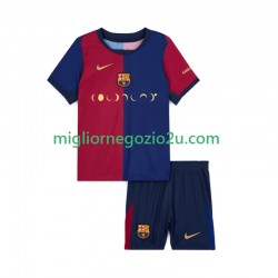 Maglia FC Barcelona Coldplay Bambino Casa Divisa 2024-2025 Manica Corta