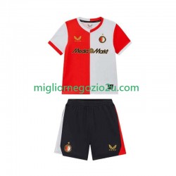 Maglia Feyenoord Rotterdam Bambino Casa Divisa 2025-2026 Manica Corta