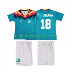 Maglia Germania KLINSMANN 18 Retro Bambino Trasferta Divisa 1994 Manica Corta