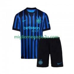 Maglia Inter Milan Bambino Casa Divisa 2025-2026 Manica Corta