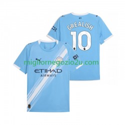 Maglia Manchester City Jack Grealish 10 Uomo Casa Divisa 2025-2026 Manica Corta