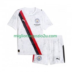 Maglia Manchester City UPER Kids Bambino Casa Divisa 2025-2026 Manica Corta