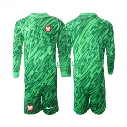 Maglia Polonia Portiere Bambino Terza Divisa 2024 Manica Lunga