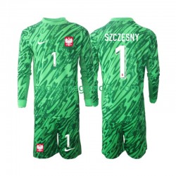 Maglia Polonia Szczesny 1 Portiere Bambino Terza Divisa 2024 Manica Lunga