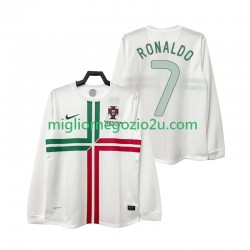 Maglia Portogallo Cristiano Ronaldo 7 2012 Retro Uomo Trasferta Divisa Manica Lunga