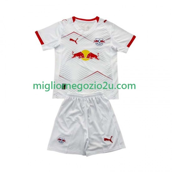 Maglia RB Leipzig Bambino Casa Divisa 2025-2026 Manica Corta