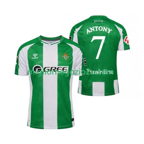 Maglia Real Betis Antony 7 Uomo Casa Divisa 2025-2026 Manica Corta