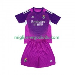 Maglia Real Madrid Portiere Bambino Trasferta Divisa 2025-2026 Manica Corta
