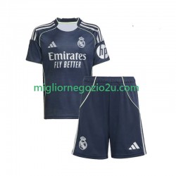 Maglia Real Madrid Bambino Trasferta Divisa 2025-2026 Manica Corta