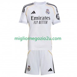 Maglia Real Madrid Bambino Casa Divisa 2025-2026 Manica Corta