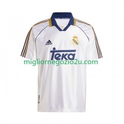 Maglia Real Madrid -2000 Retro Uomo Casa Divisa 1999 Manica Corta