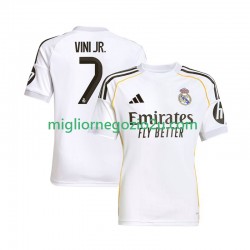 Maglia Real Madrid Vinicius Junior 7 Uomo Casa Divisa 2025-2026 Manica Corta
