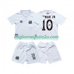Maglia Santos FC Neymar JR 10 Bambino Casa Divisa 2025-2026 Manica Corta