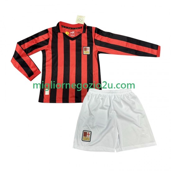 Maglia AC Milan 125th Anniversary Bambino Casa Divisa 2024-2025 Manica Lunga