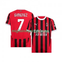 Maglia AC Milan Santiago Gimenez 7 Uomo Casa Divisa 2024-2025 Manica Corta