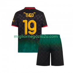 Maglia AC Milan THEO 19 Bambino Quarta Divisa 2024-2025 Manica Corta
