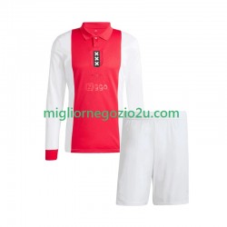Maglia AFC Ajax Anniversary Bambino Casa Divisa 2024-2025 Manica Lunga