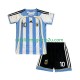 Maglia Argentina Maradona 10 Retro Bambino Casa Divisa 2006 Manica Corta