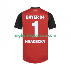 Maglia Bayer 04 Leverkusen HRADECKY 1 Uomo Casa Divisa 2024-2025 Manica Corta