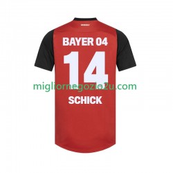 Maglia Bayer 04 Leverkusen Patrik Schick 14 Uomo Casa Divisa 2024-2025 Manica Corta