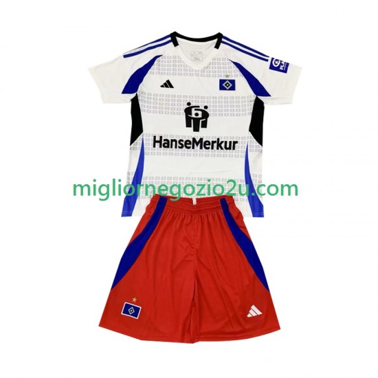 Maglia Hamburger SV Bambino Casa Divisa 2024-2025 Manica Corta