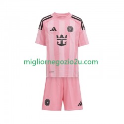 Maglia Inter Miami Bambino Casa Divisa 2025 Manica Corta
