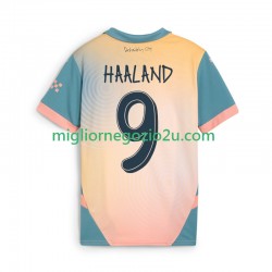 Maglia Manchester City Haaland 9 Uomo Quarta Divisa 2024-2025 Manica Corta
