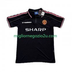 Maglia Manchester United Beckham 7 Retro Uomo Terza Divisa 1998 1999 Manica Corta