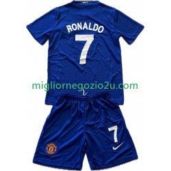 Maglia Manchester United Cristiano Ronaldo 7 2009 Retro Bambino Terza Divisa 2008 Manica Corta