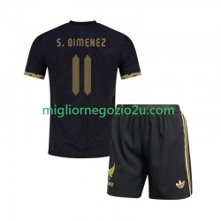 Maglia Messico Santiago Gimenez 11 Gold Cup Bambino Casa Divisa 2025 Manica Corta