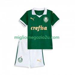 Maglia Palmeiras Bambino Casa Divisa 2024 Manica Corta