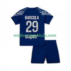 Maglia Paris Saint-Germain Bradley Barcola 29 Bambino Quarta Divisa 2024-2025 Manica Corta