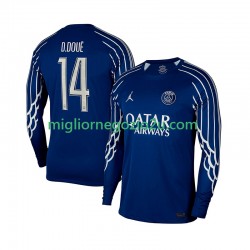 Maglia Paris Saint-Germain Desire Doue 14 Uomo Quarta Divisa 2024-2025 Manica Lunga